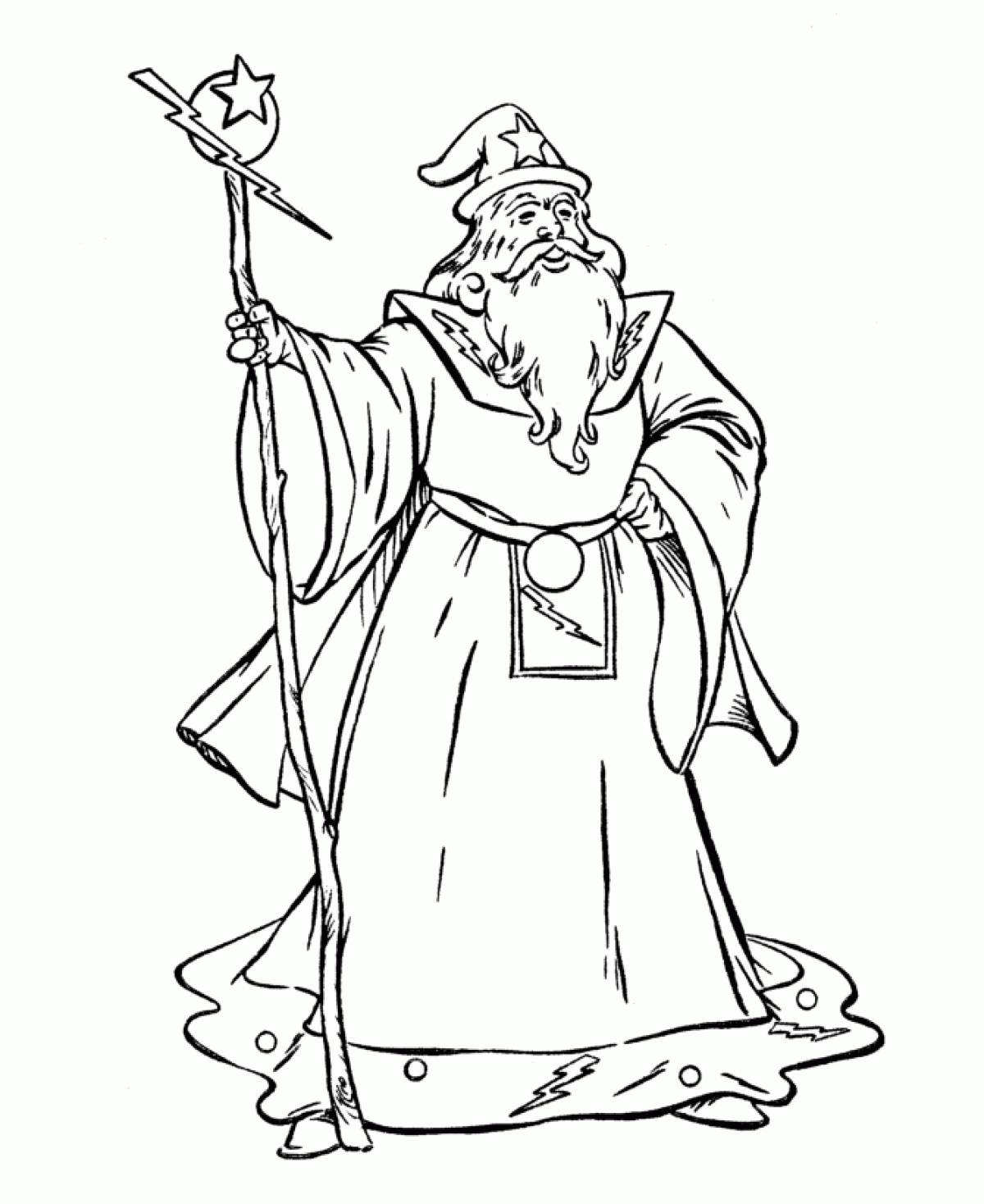 Wizard with staff