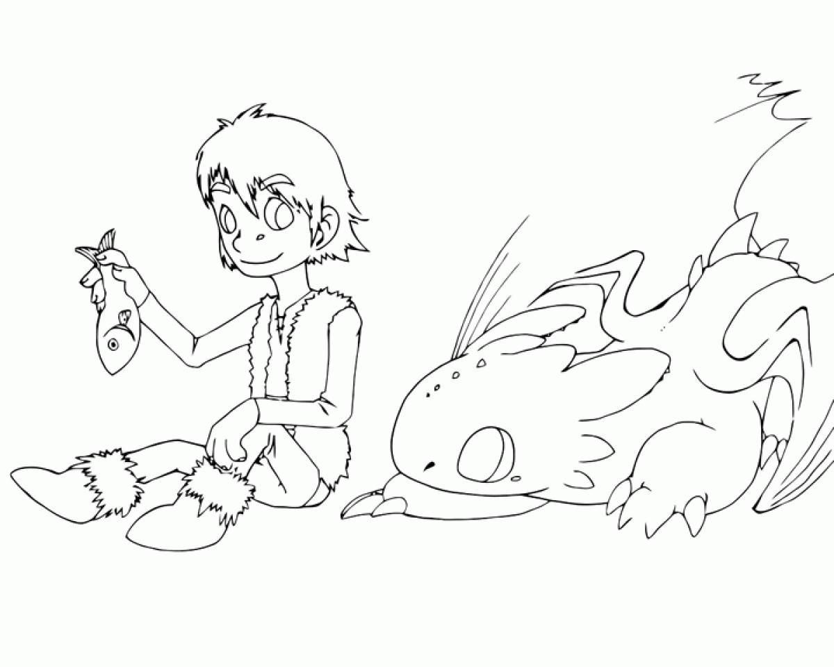 Little hiccup and dragon
