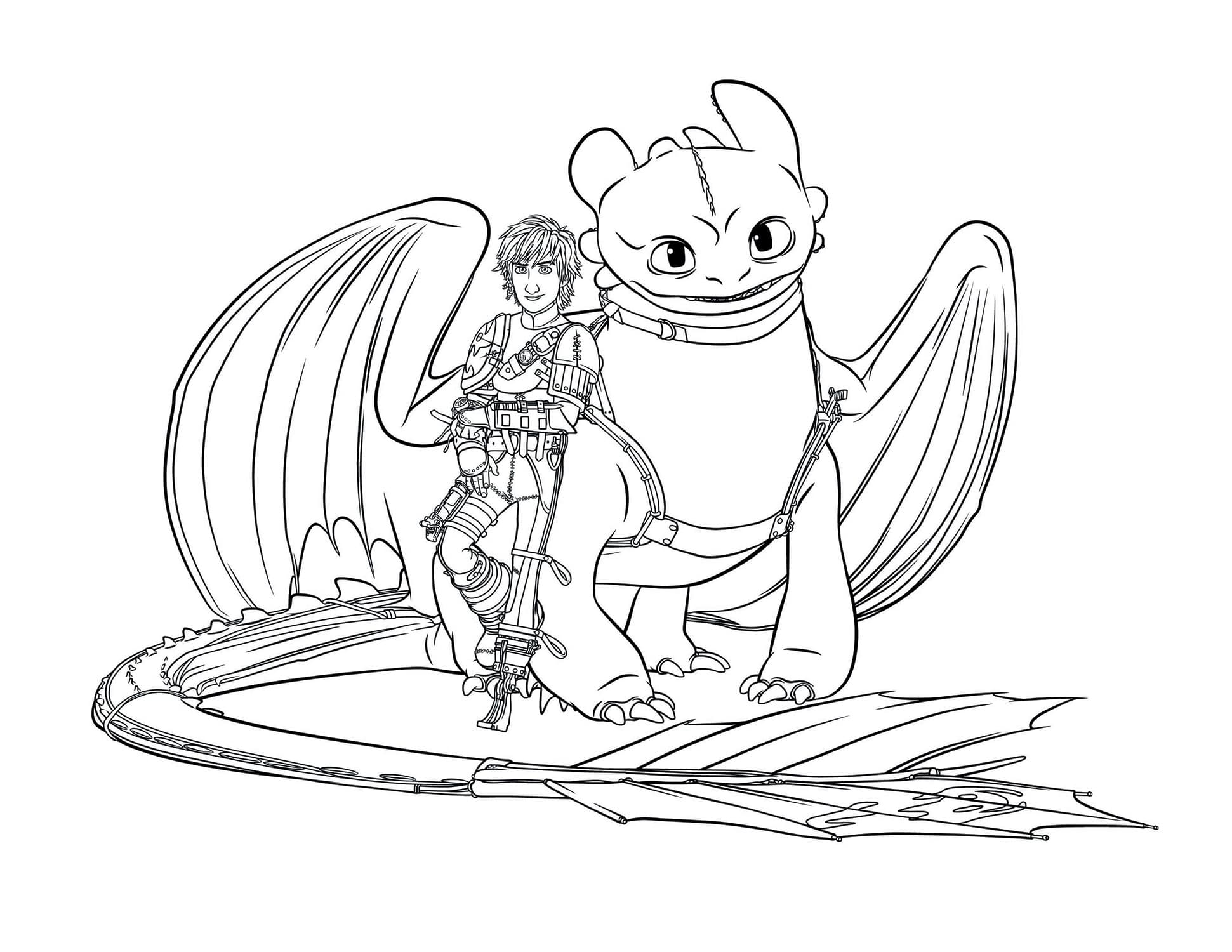 Hiccup and dragon