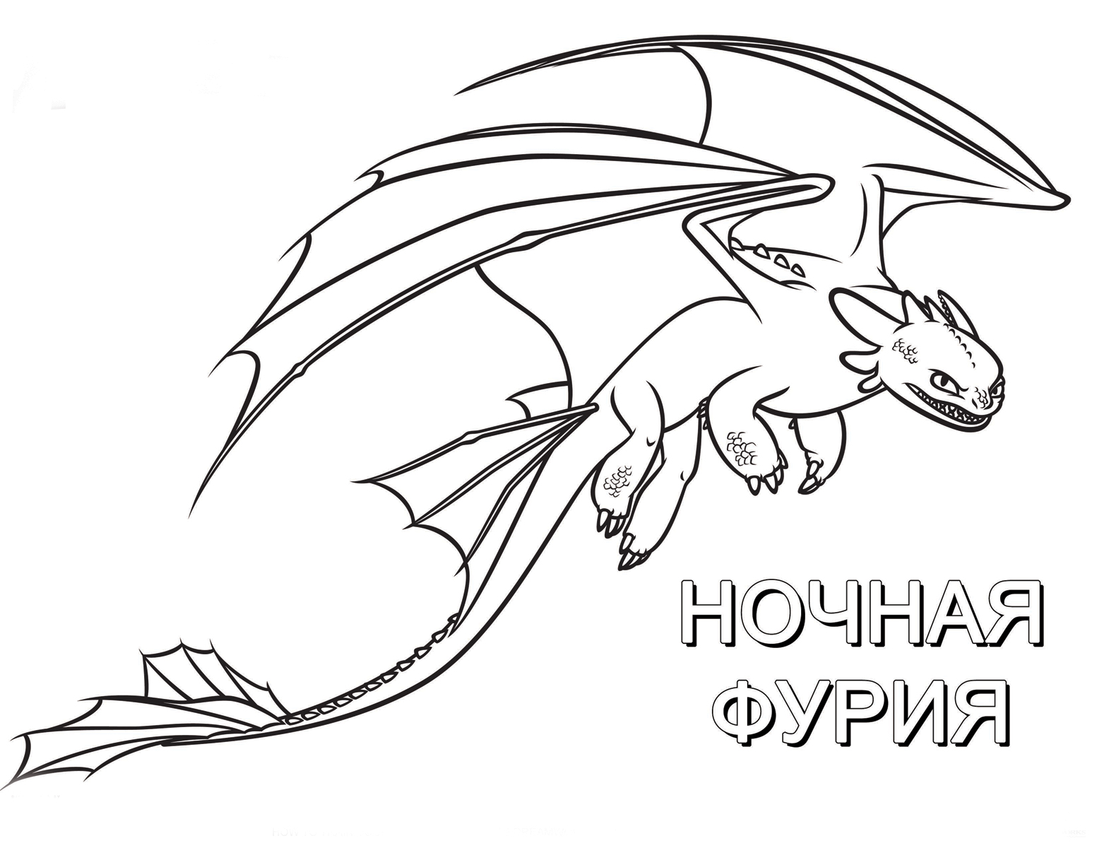 Раскраска Как приручить дракона #1