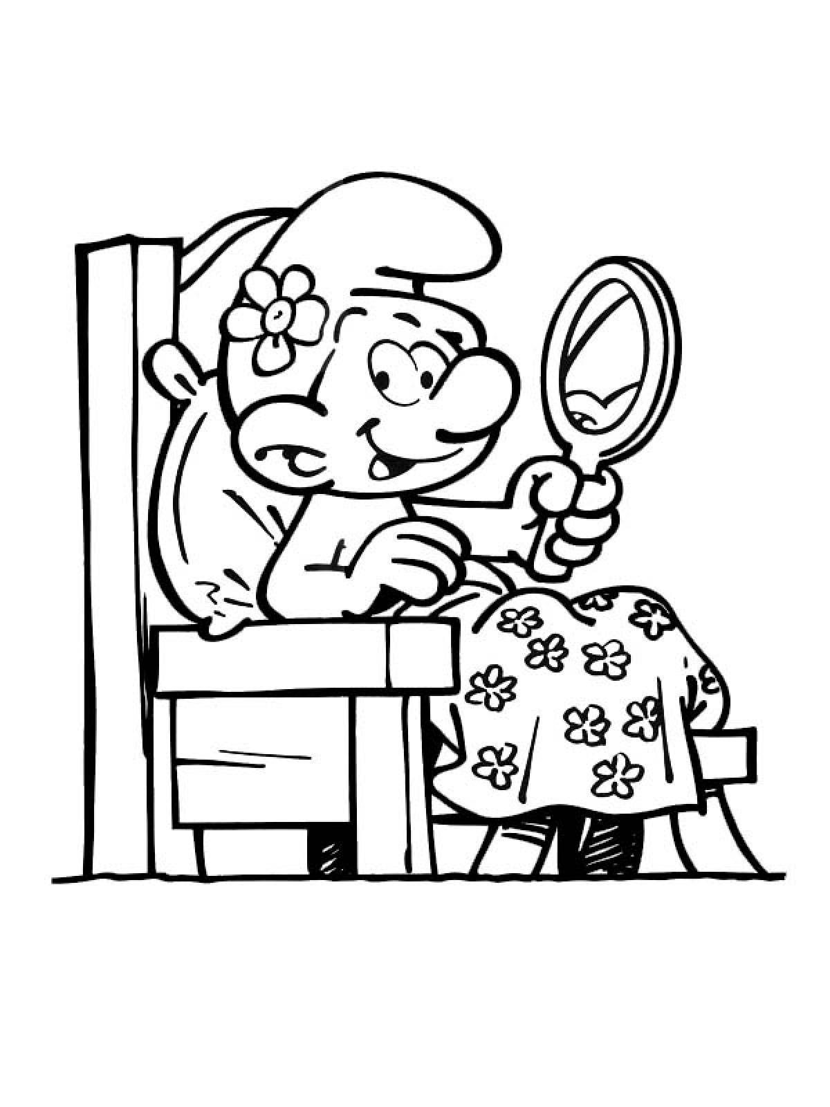 Photo Smurfs coloring pages