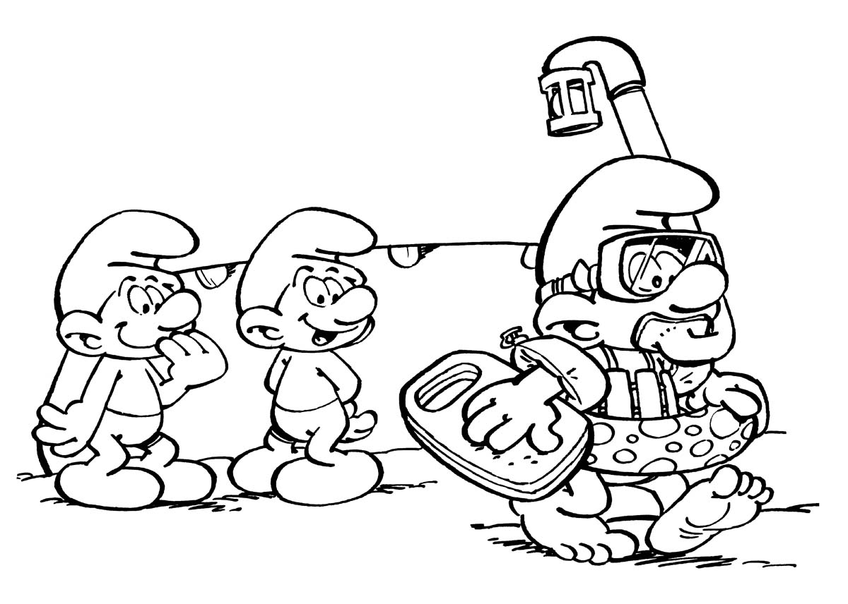 Photo Smurfs coloring pages 2