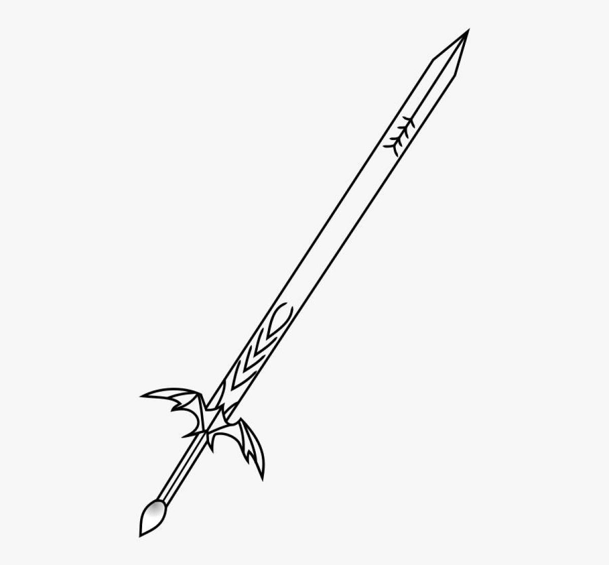 Delightful blade coloring page