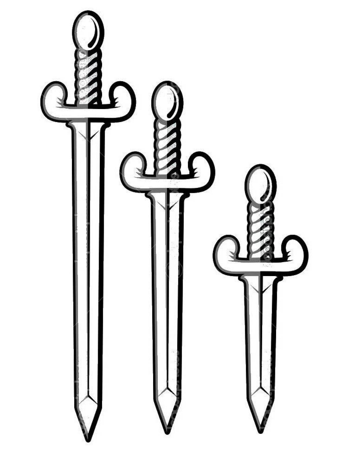 Bold blade coloring page