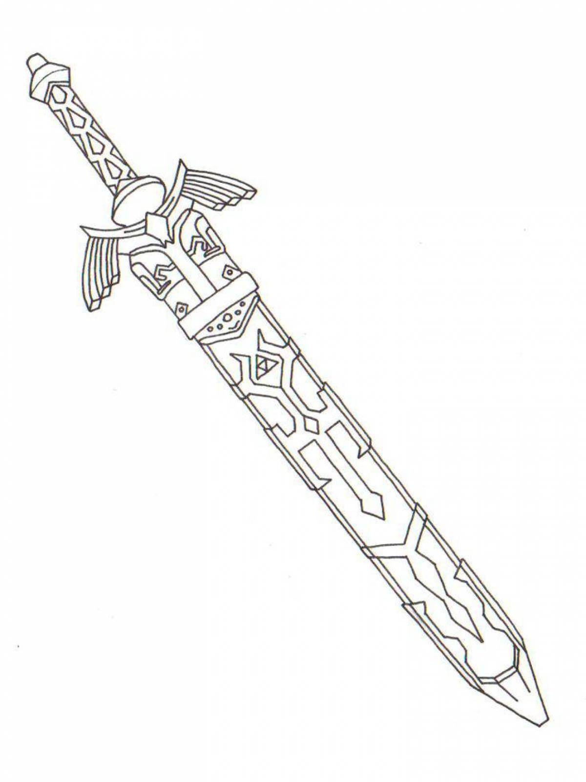 Charming blade coloring page