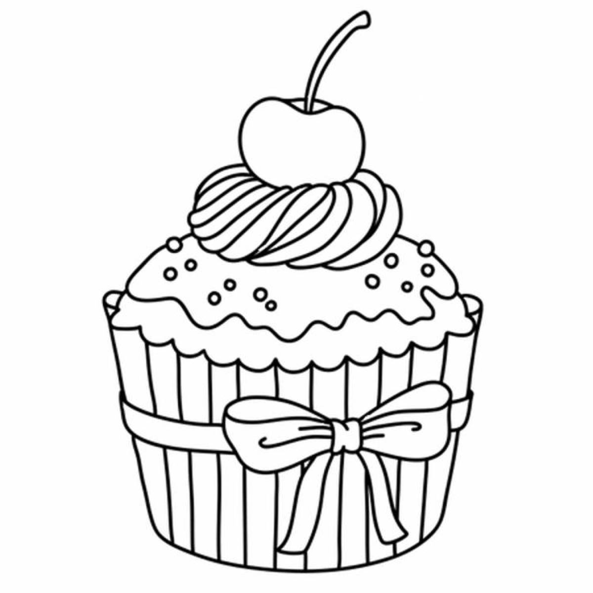 Exciting cupcake coloring
