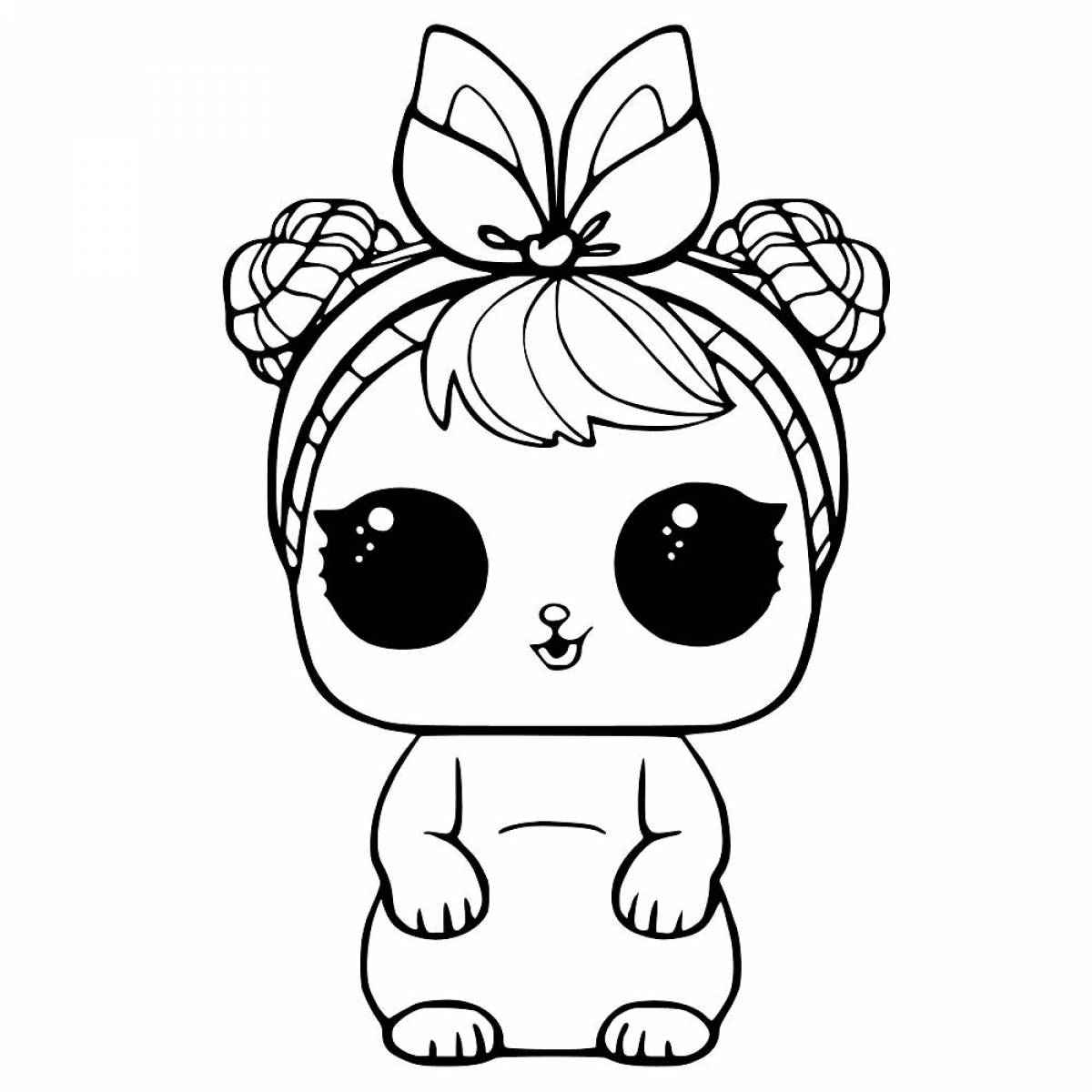 Colorful lola coloring page