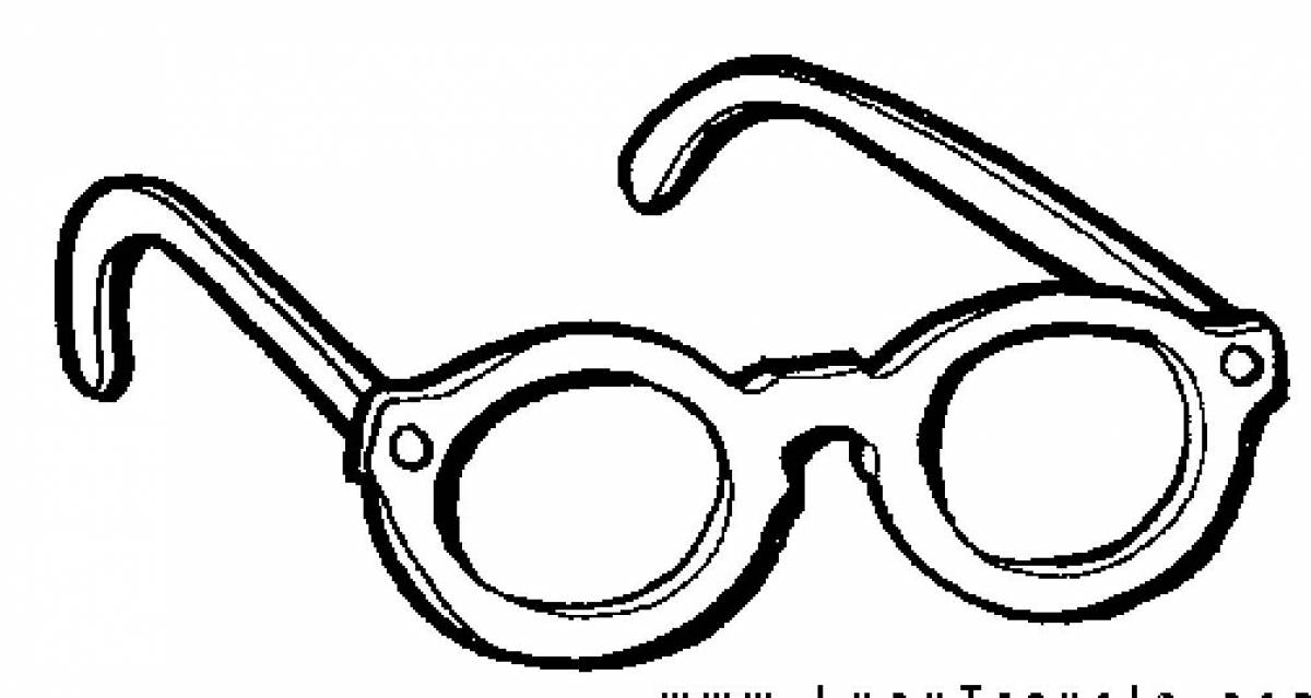 Funny coloring with glasses