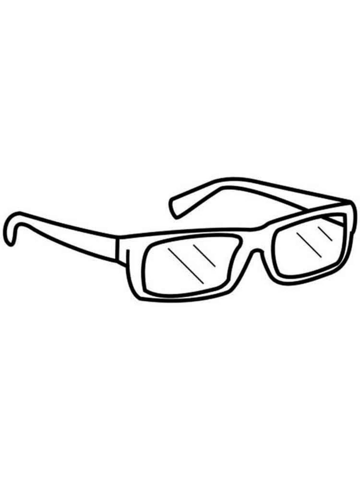 Flickering glasses for coloring