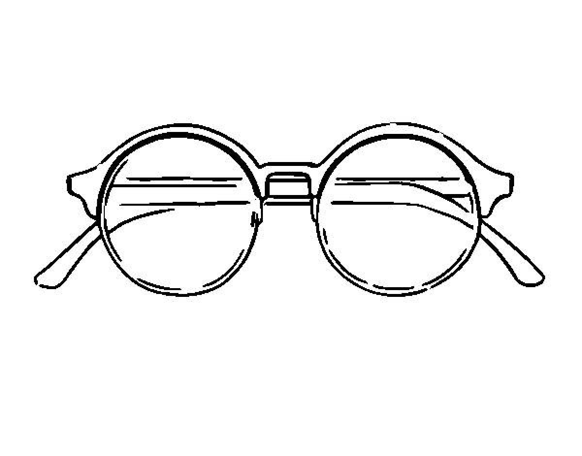 Mysterious glasses coloring pages