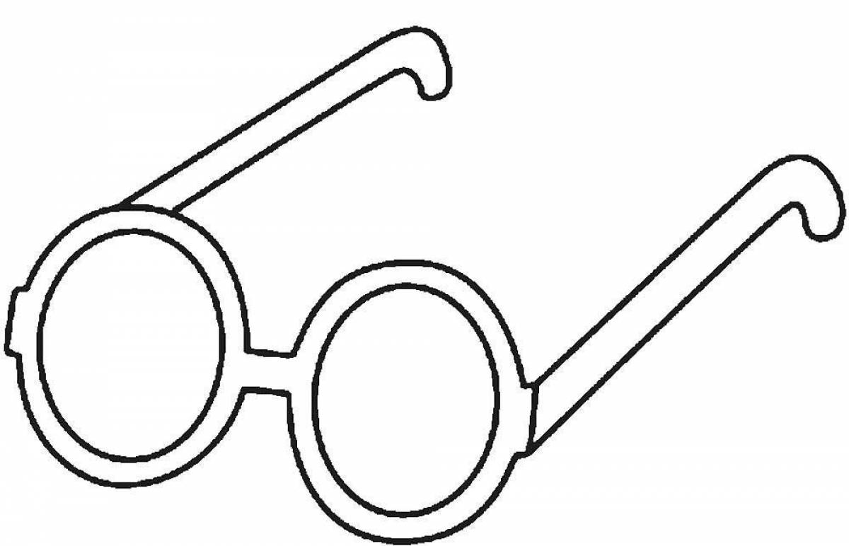Fashion coloring with glasses