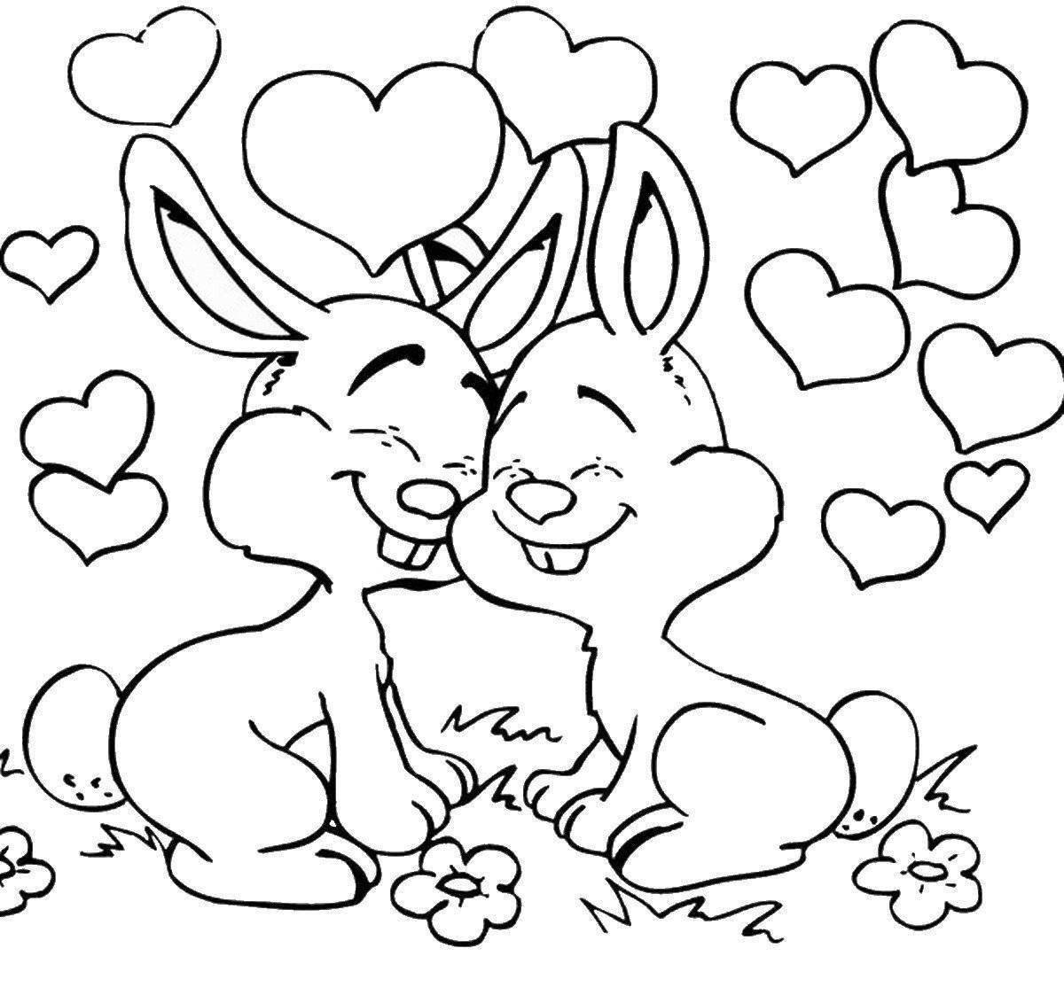 Coloring page beckoning love