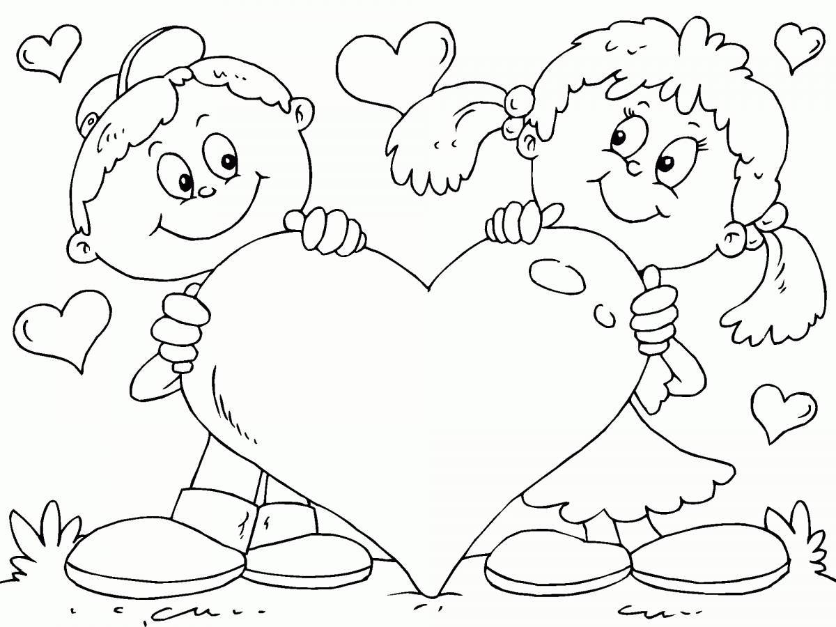 Great love coloring page