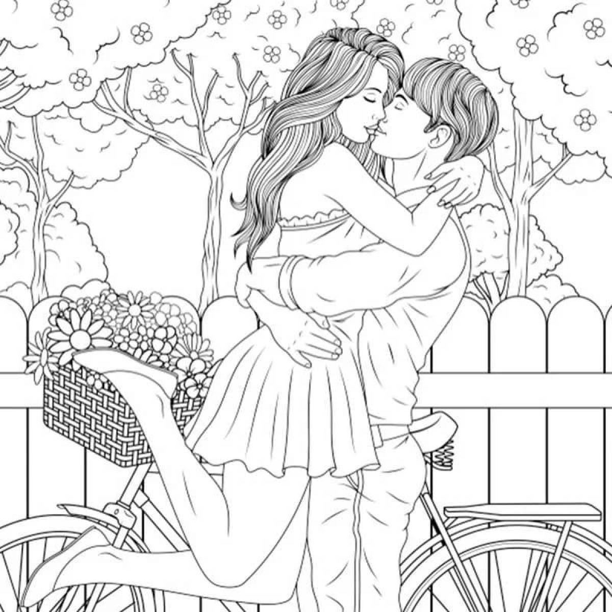 Great love coloring page