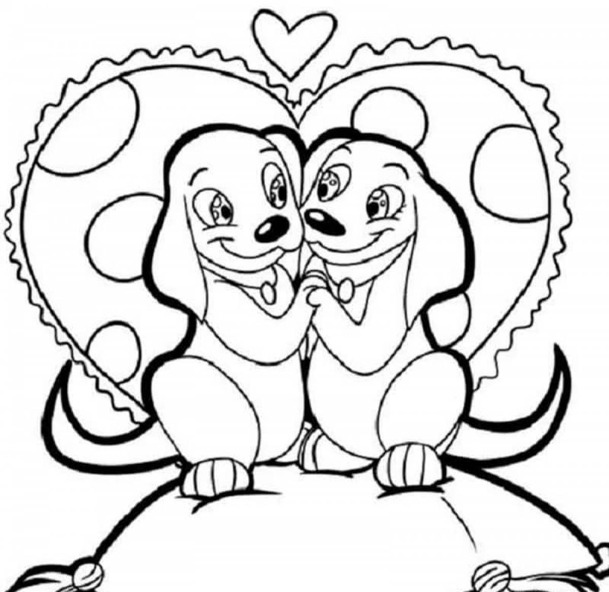 Sky love coloring page