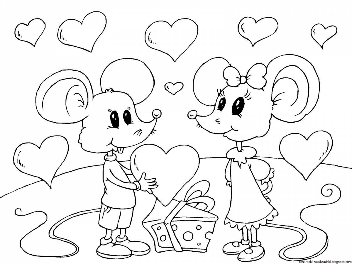 Luxury love coloring page