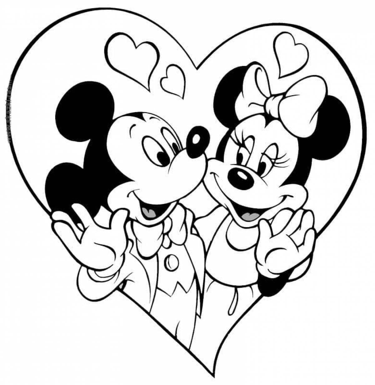 Adorable love coloring page