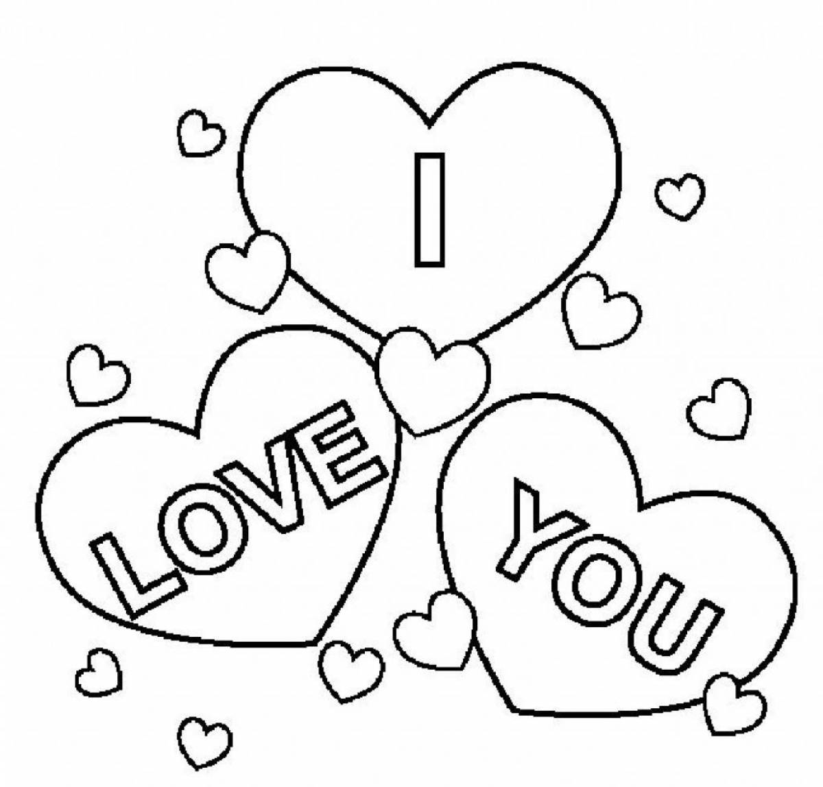 Transcendent love coloring page