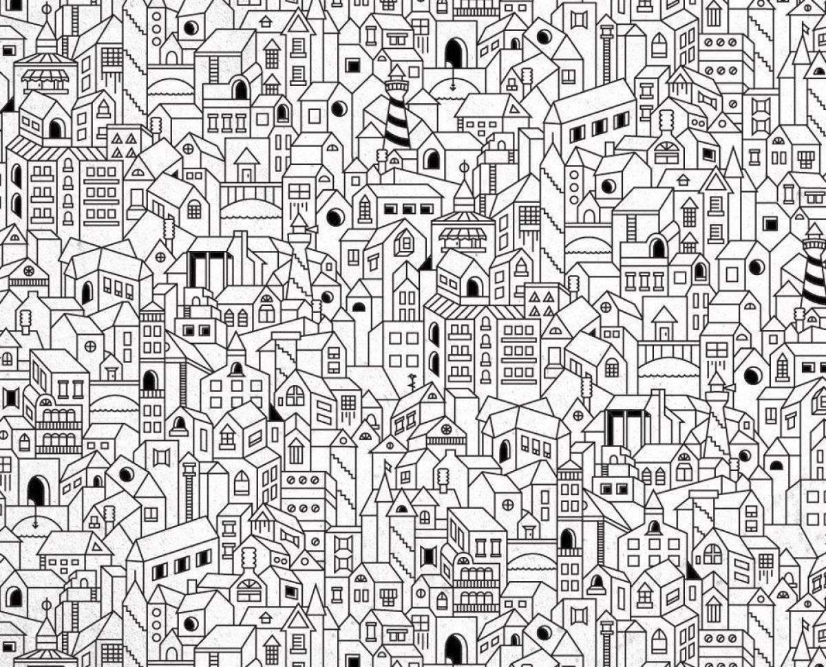 Creative wallpaper coloring pages