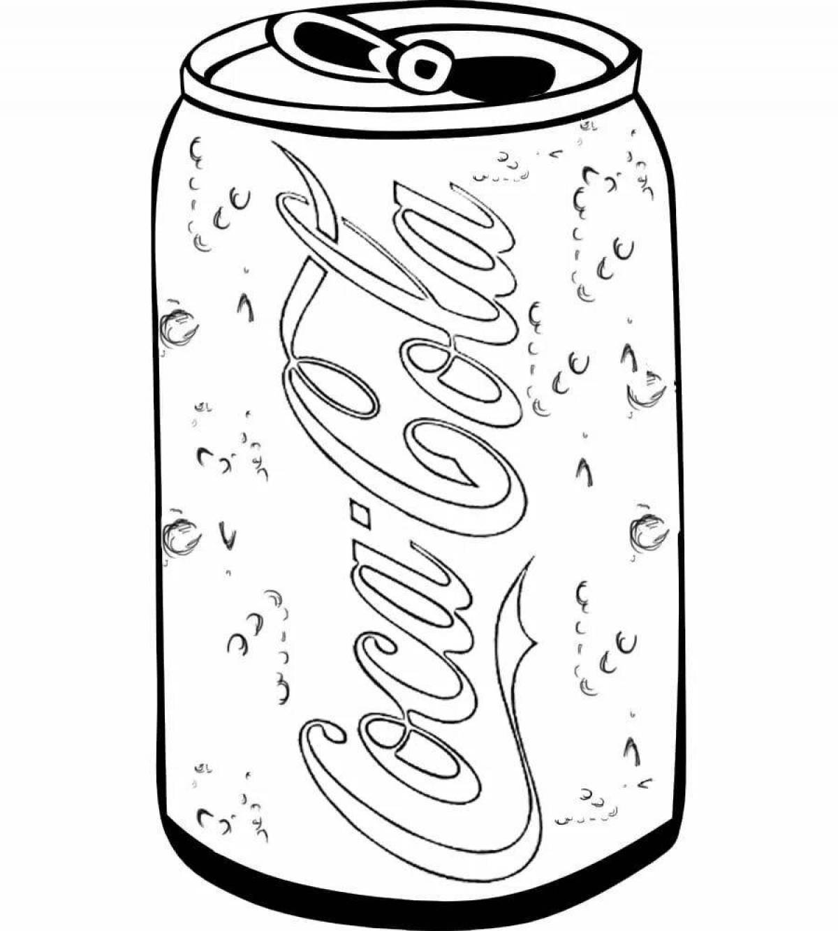 Фото Игривая страница раскраски coca cola