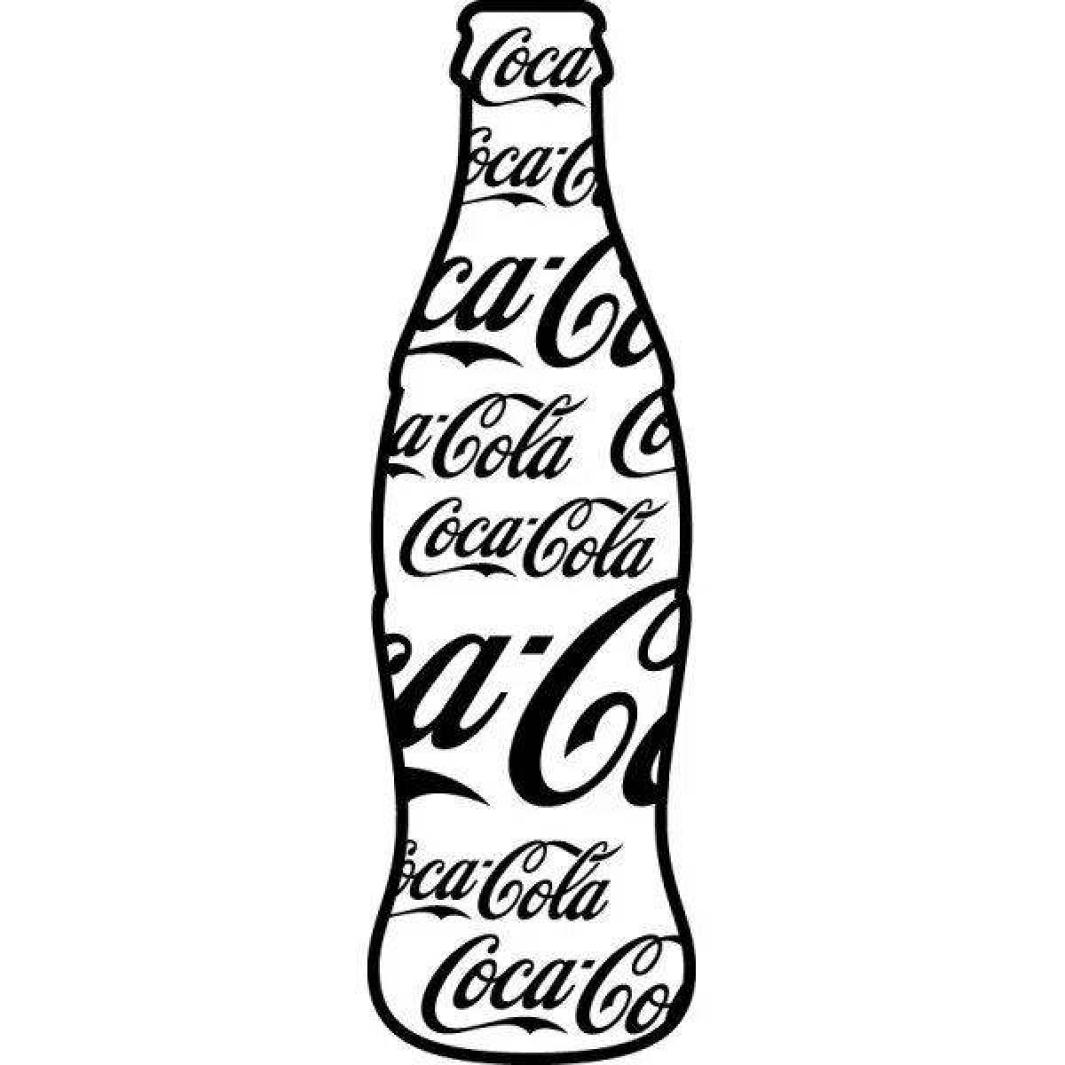 Фото Раскраска сияющая кока-кола
