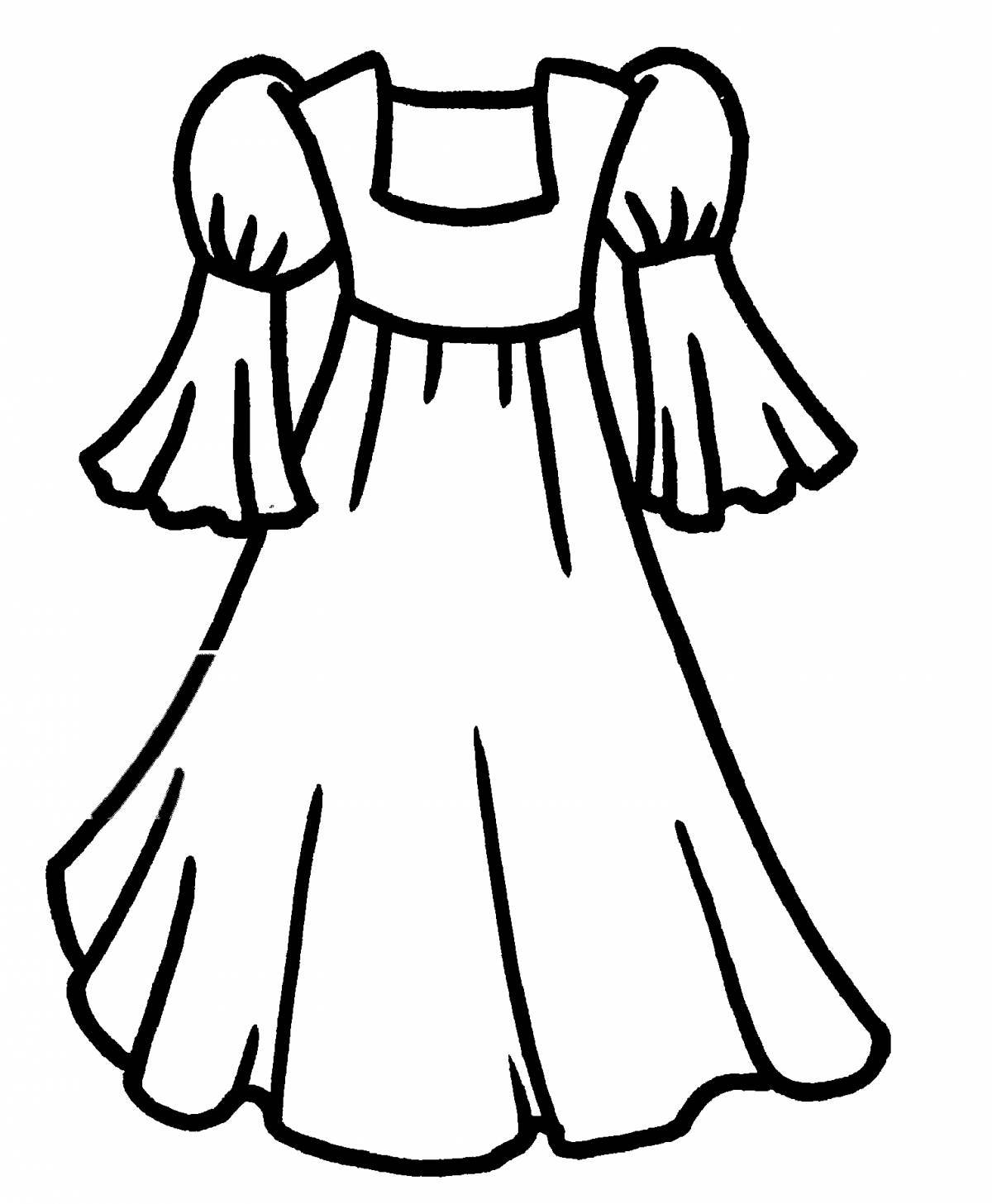 Fun dress coloring page for kids