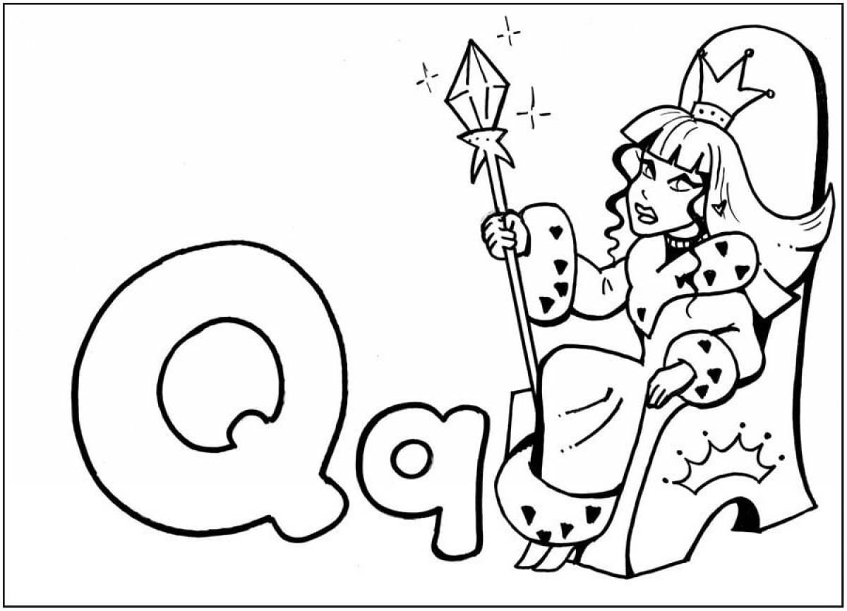 Coloring pages with English letters