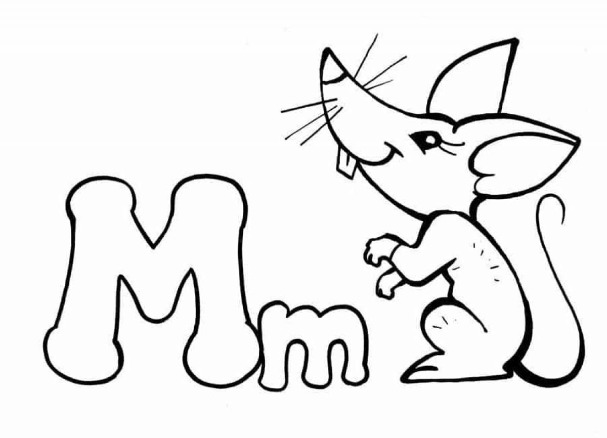 A fun coloring book with English letters