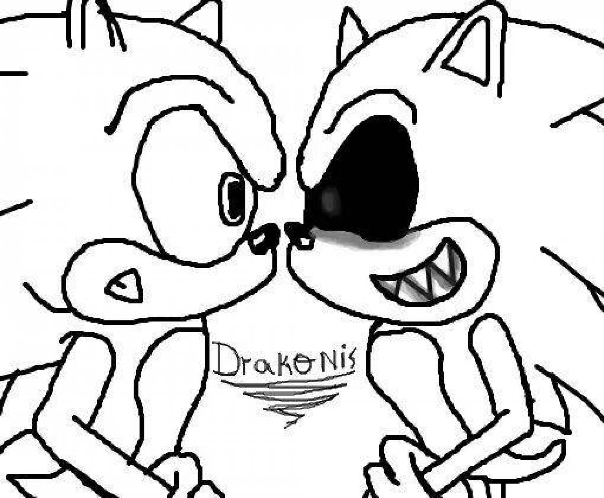 Sonic.exe glitter coloring book