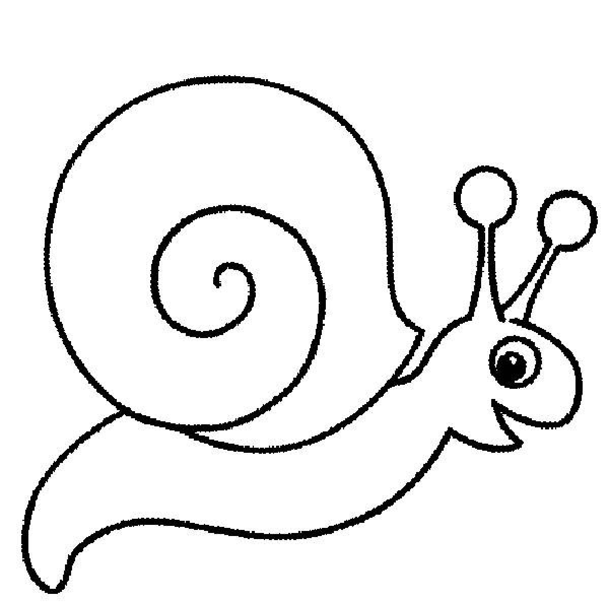 Coloring snail for children