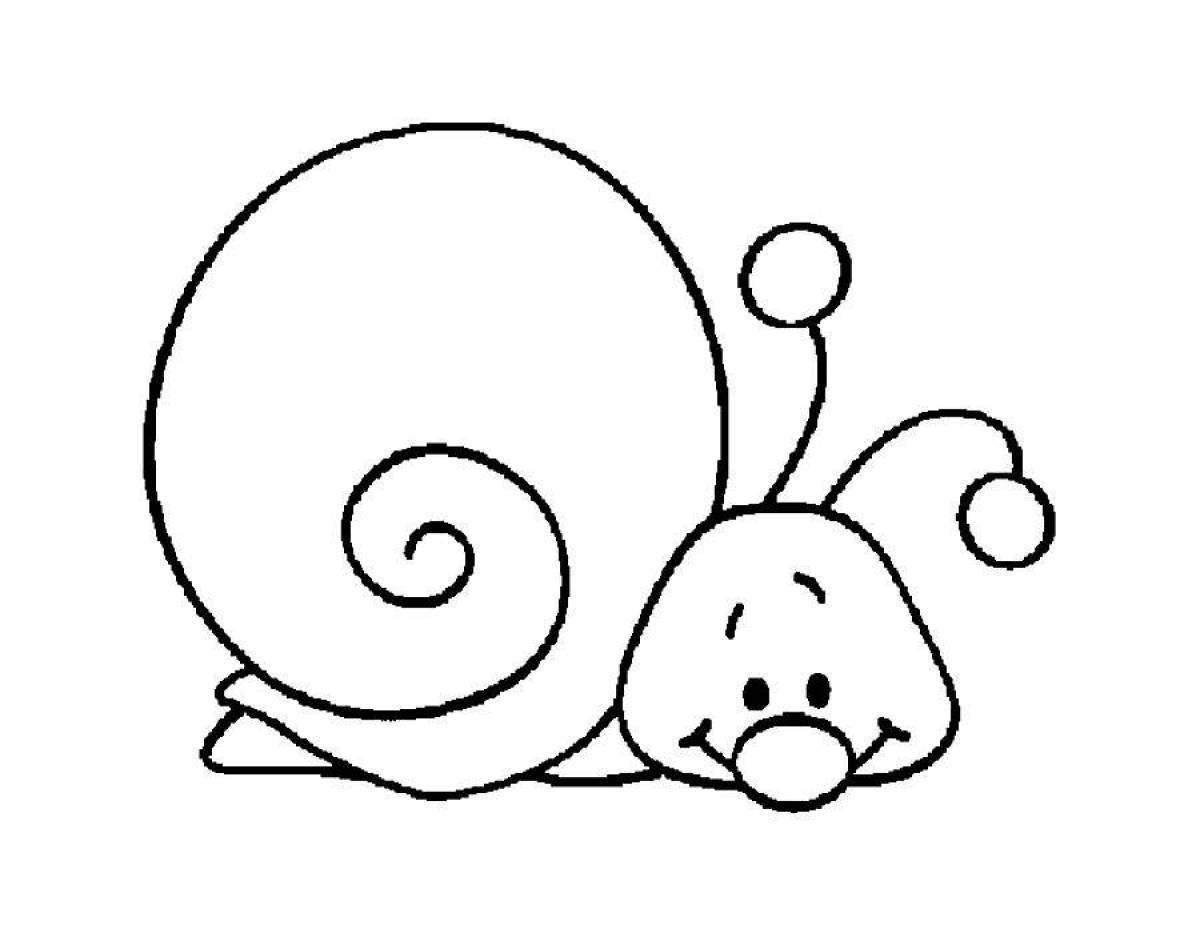 Fun snail coloring for kids