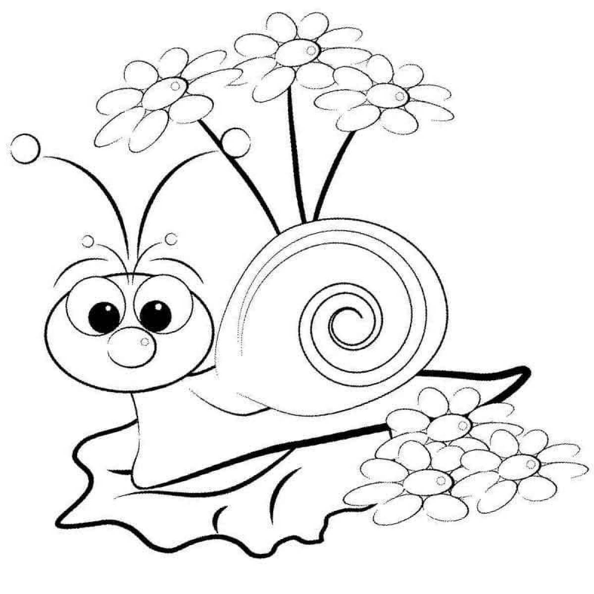 Fantastic snail coloring book for kids