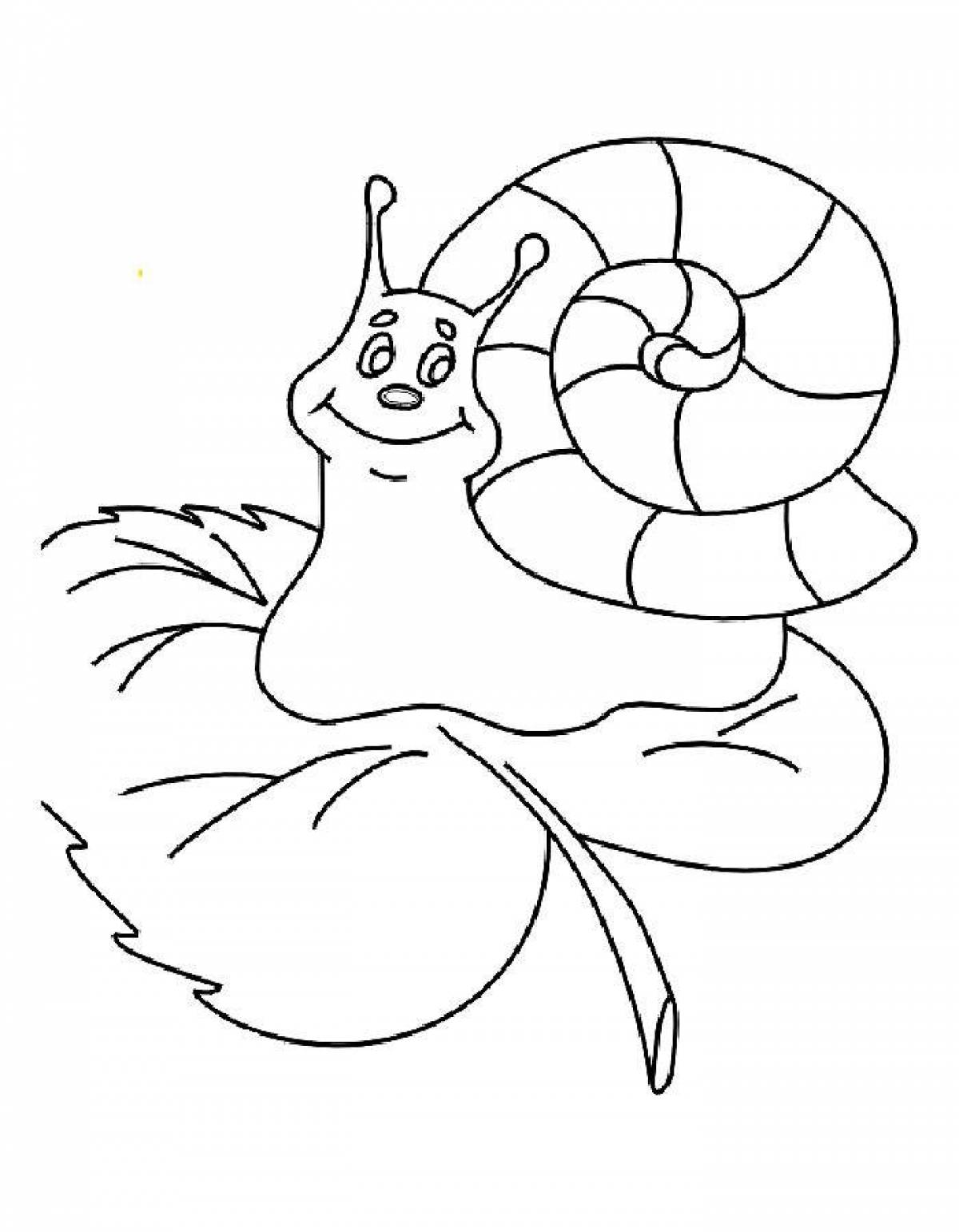 Great snail coloring book for kids