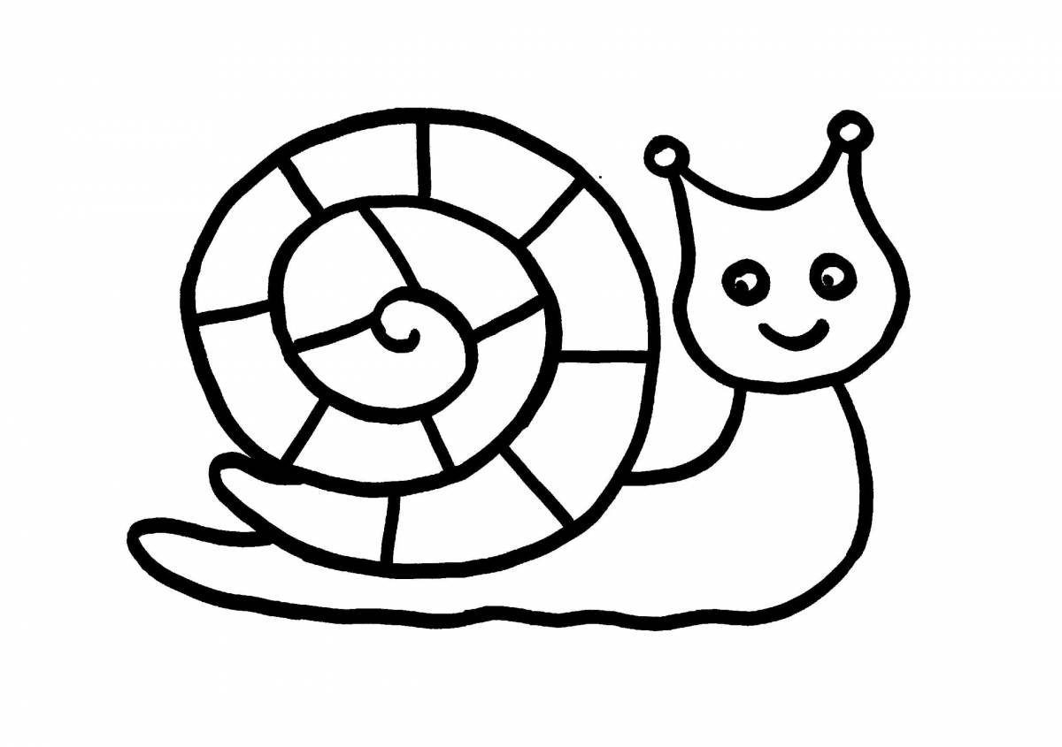 Happy snail coloring book for kids