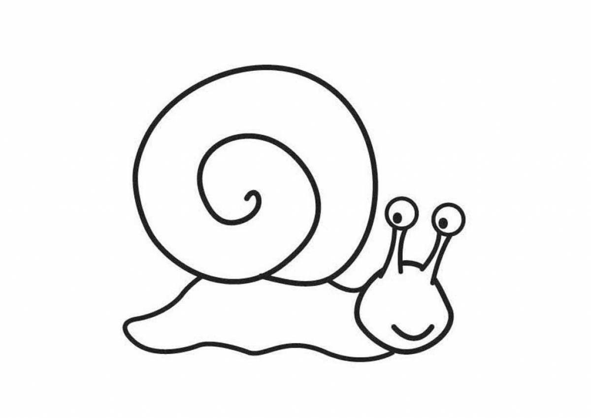 Outstanding snail coloring page for kids