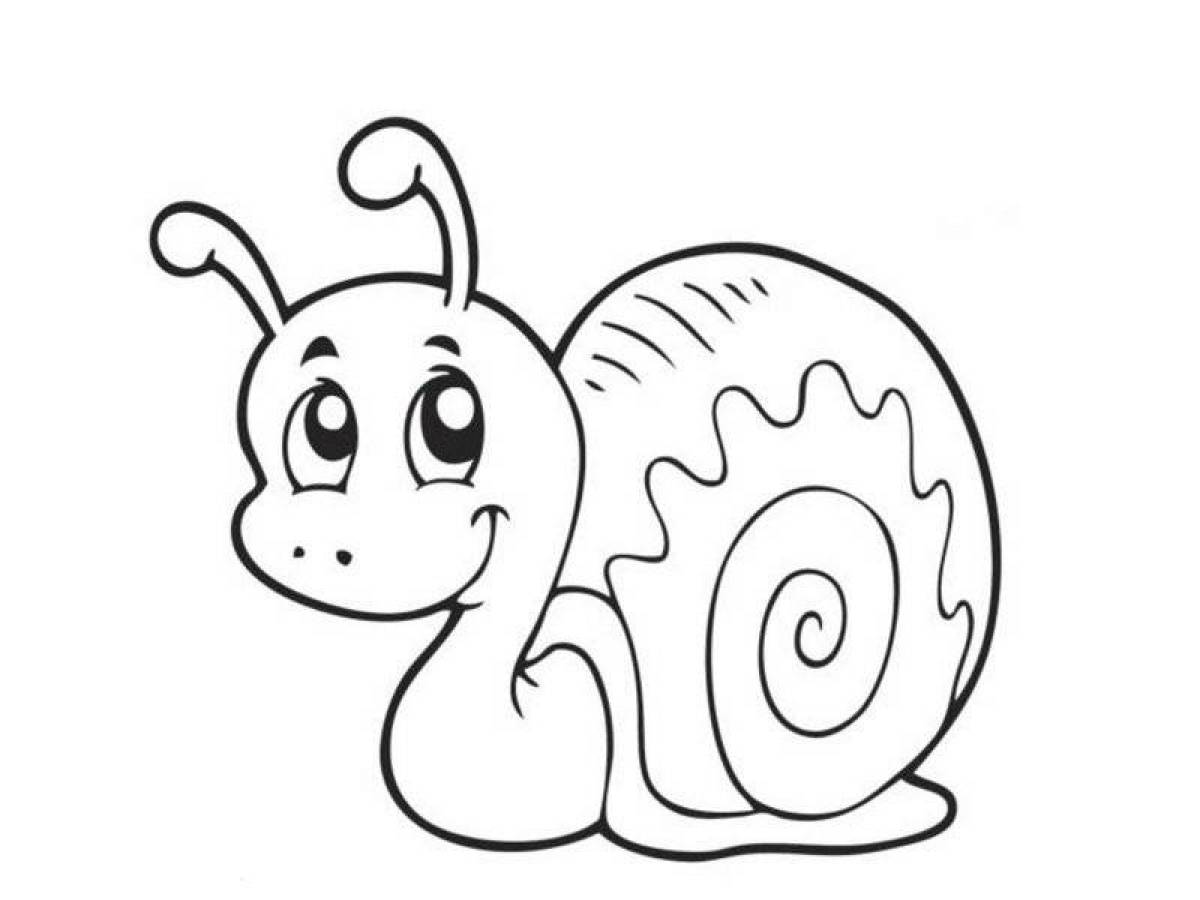 Great snail coloring book for kids