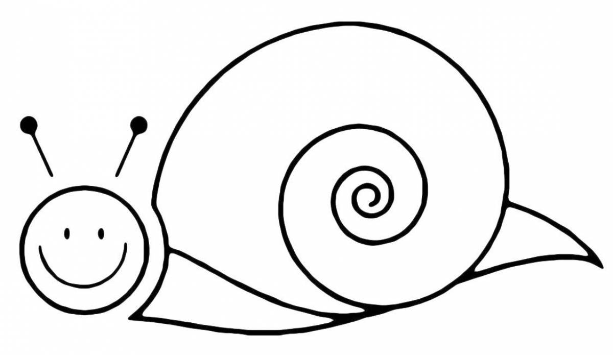 Exquisite snail coloring book for kids
