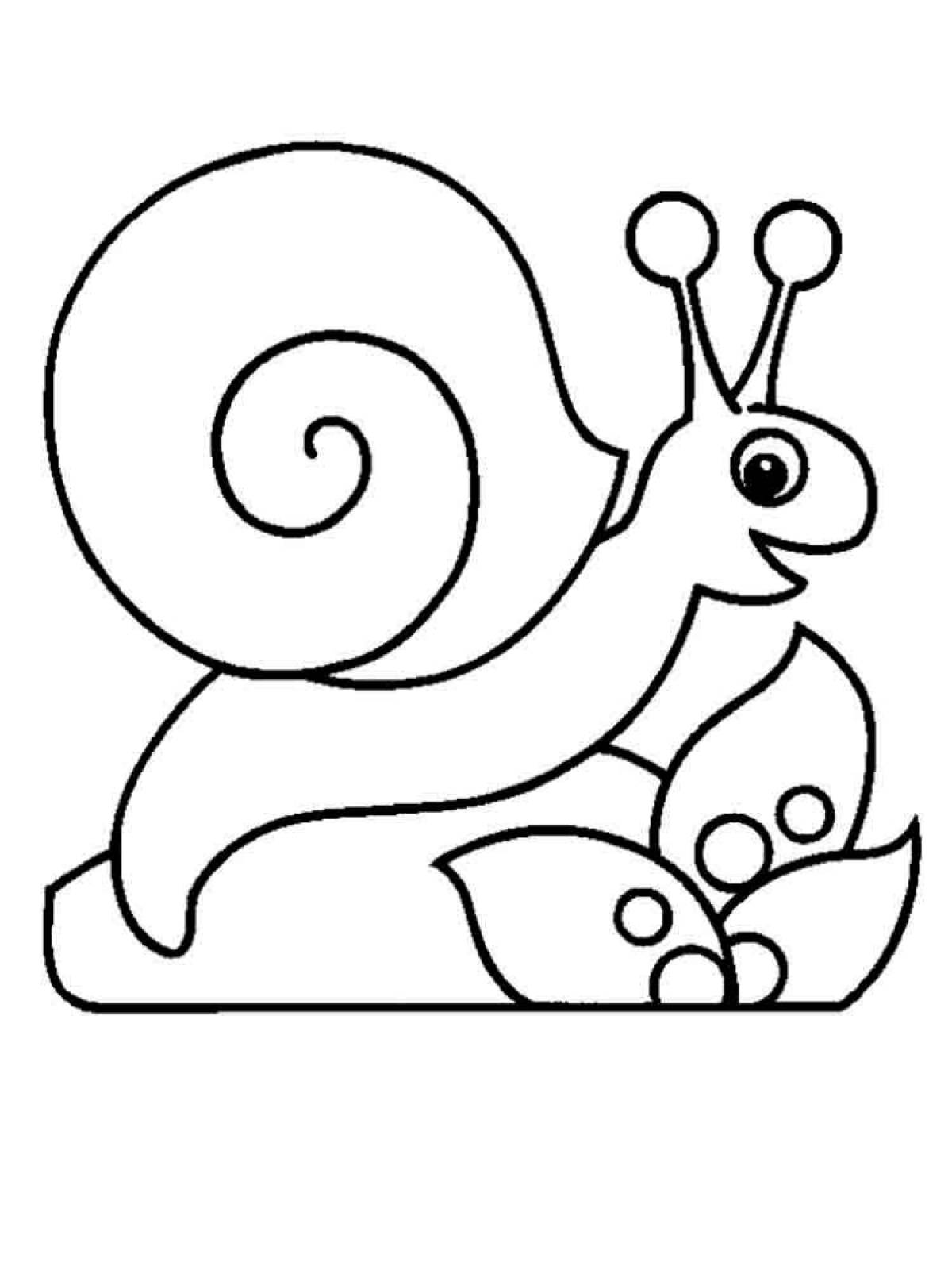 Fantastic snail coloring page for kids