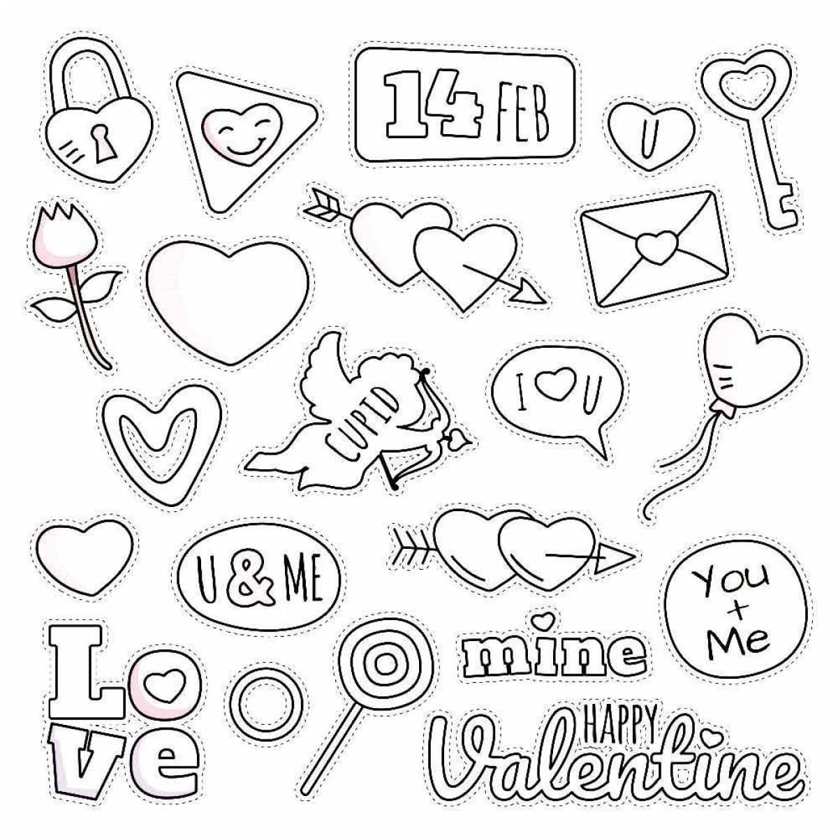 Lovely coloring pages little stickers