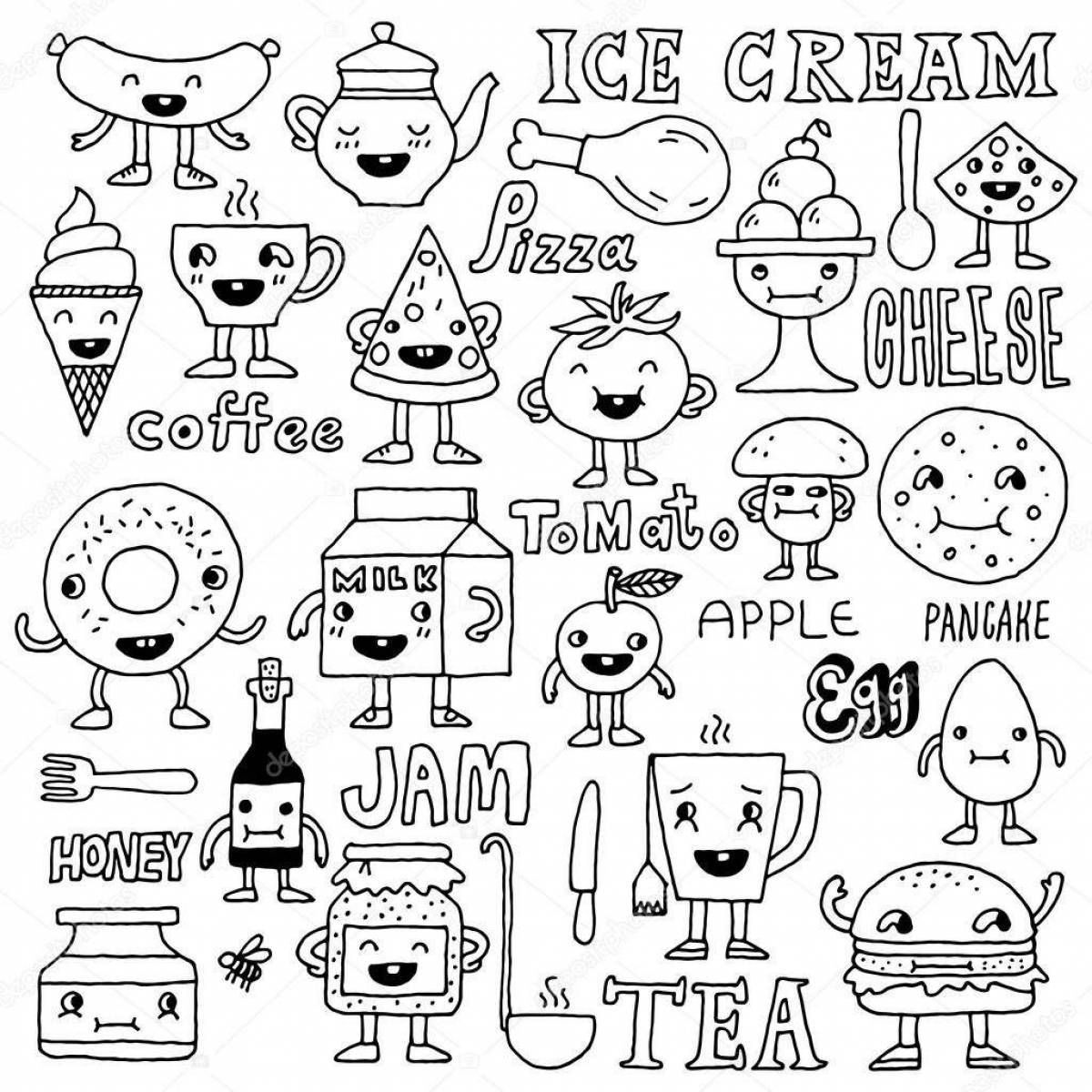 Radiant coloring page small stickers