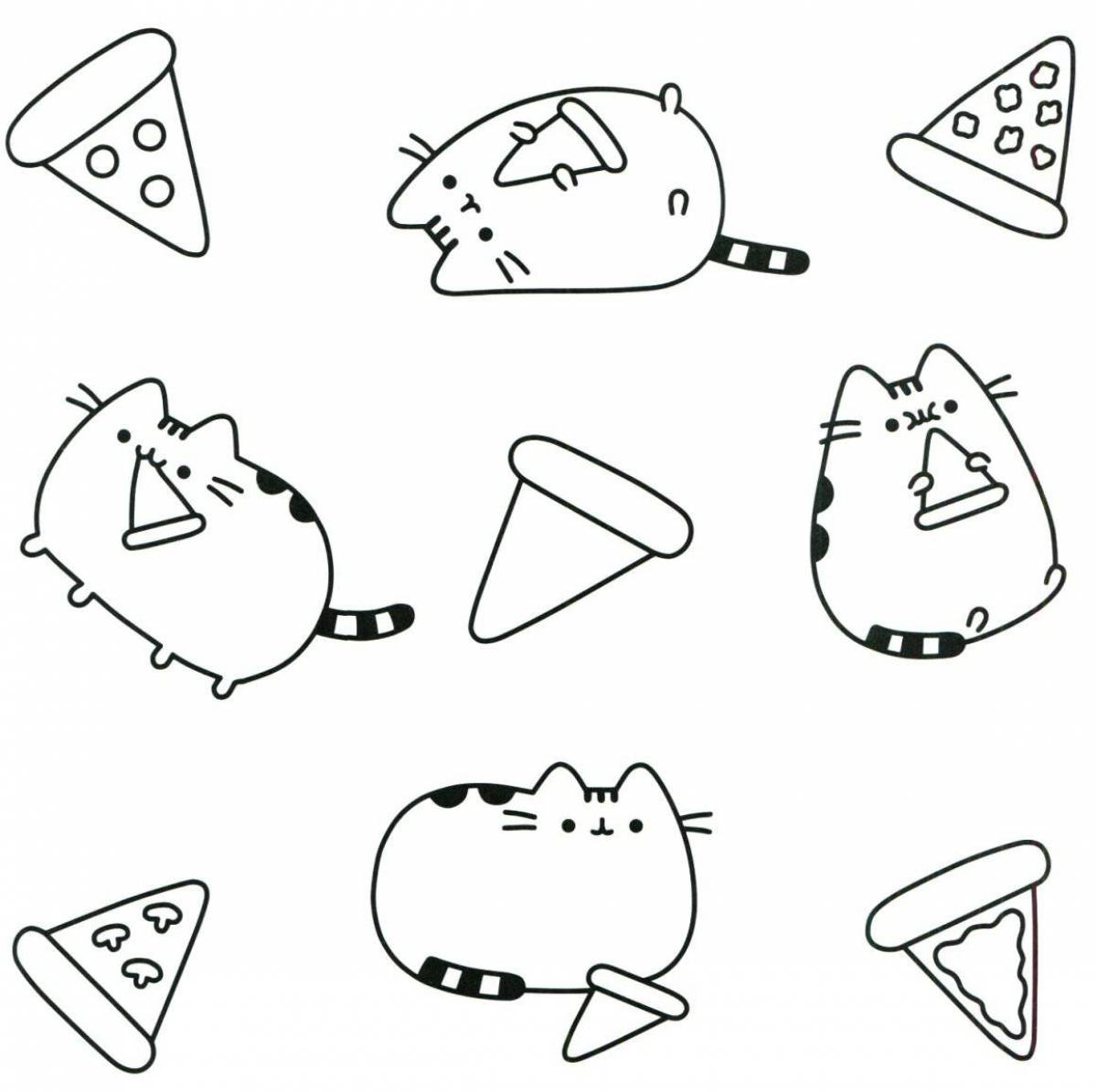 Fat coloring small stickers