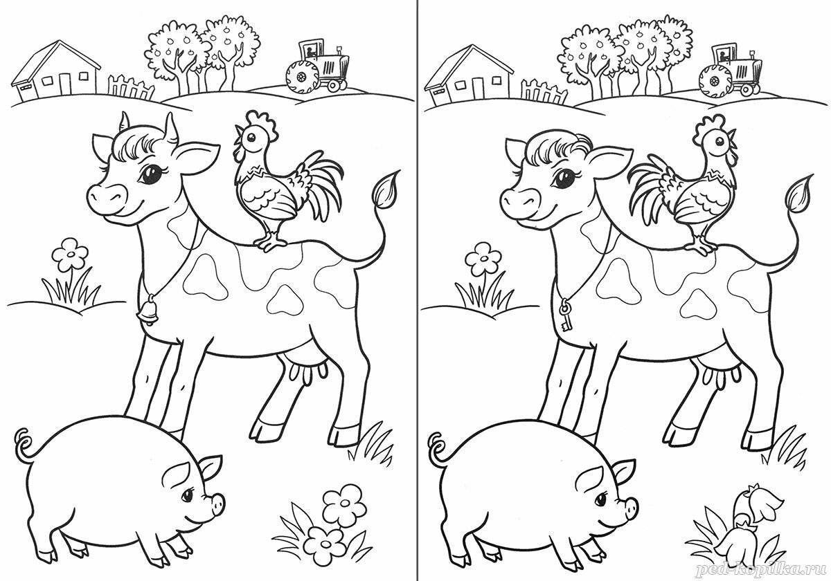 Coloring pages of pets for children 6-7 years old