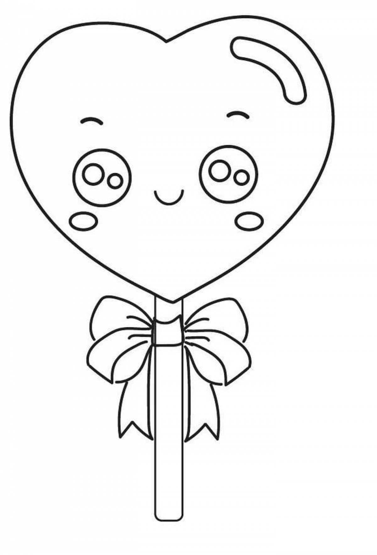 Sweet lollipop coloring page
