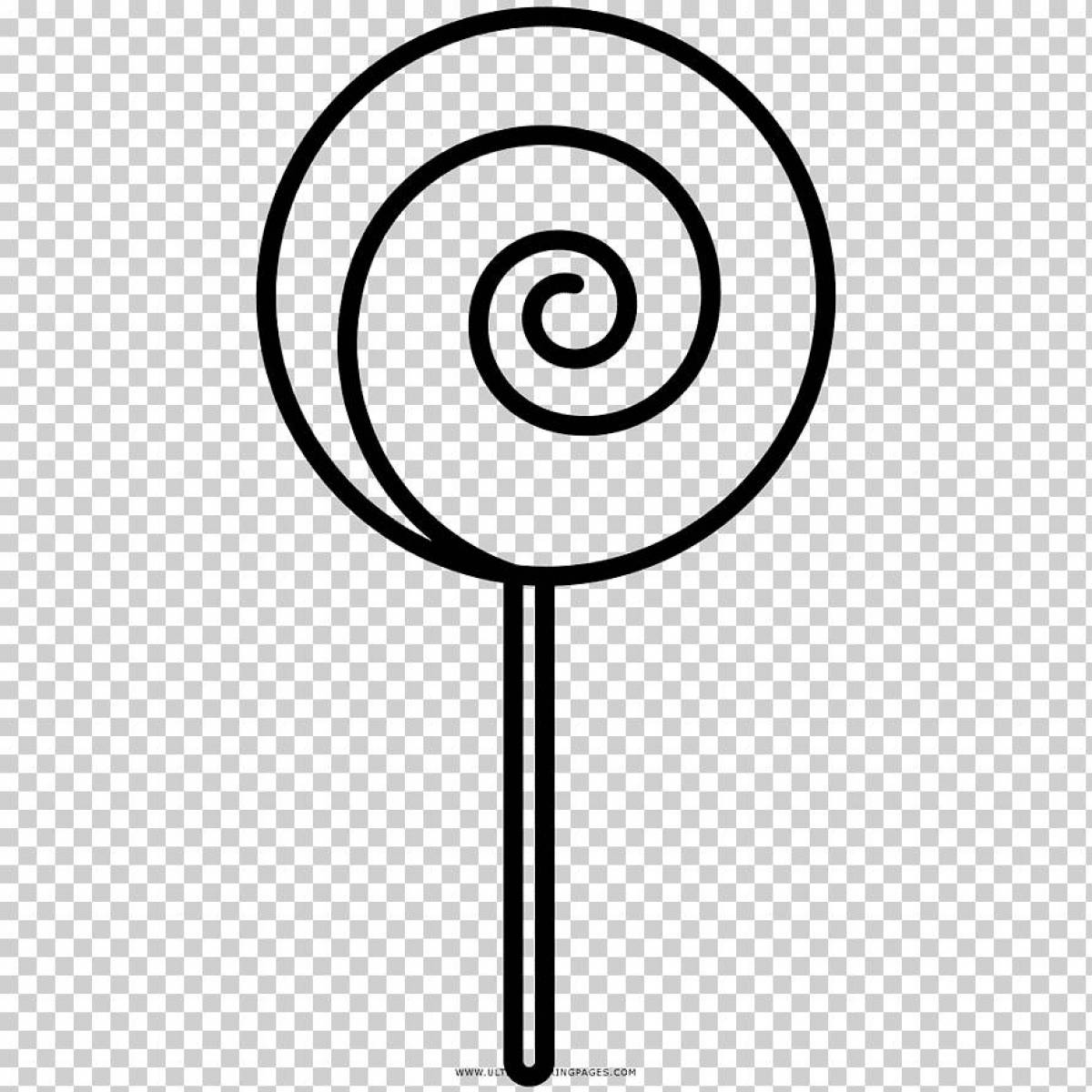 Animated lollipop coloring page