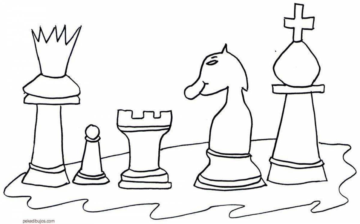 Magic chess coloring book
