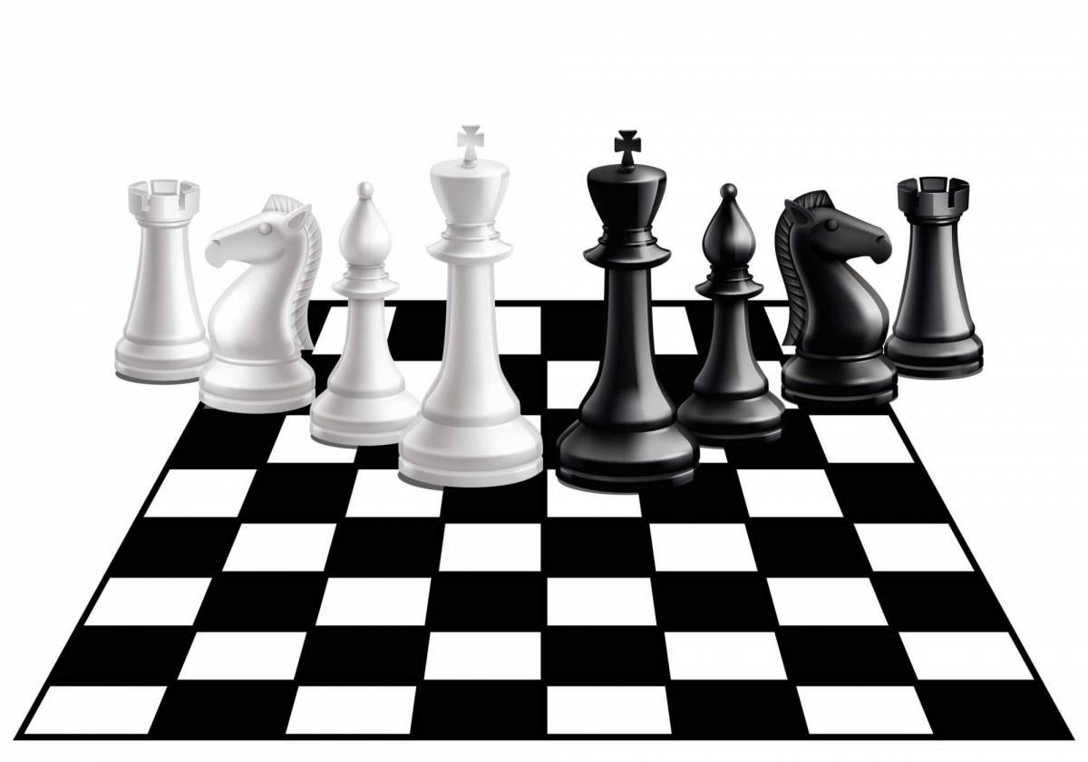 Креативная шахматная раскраска
