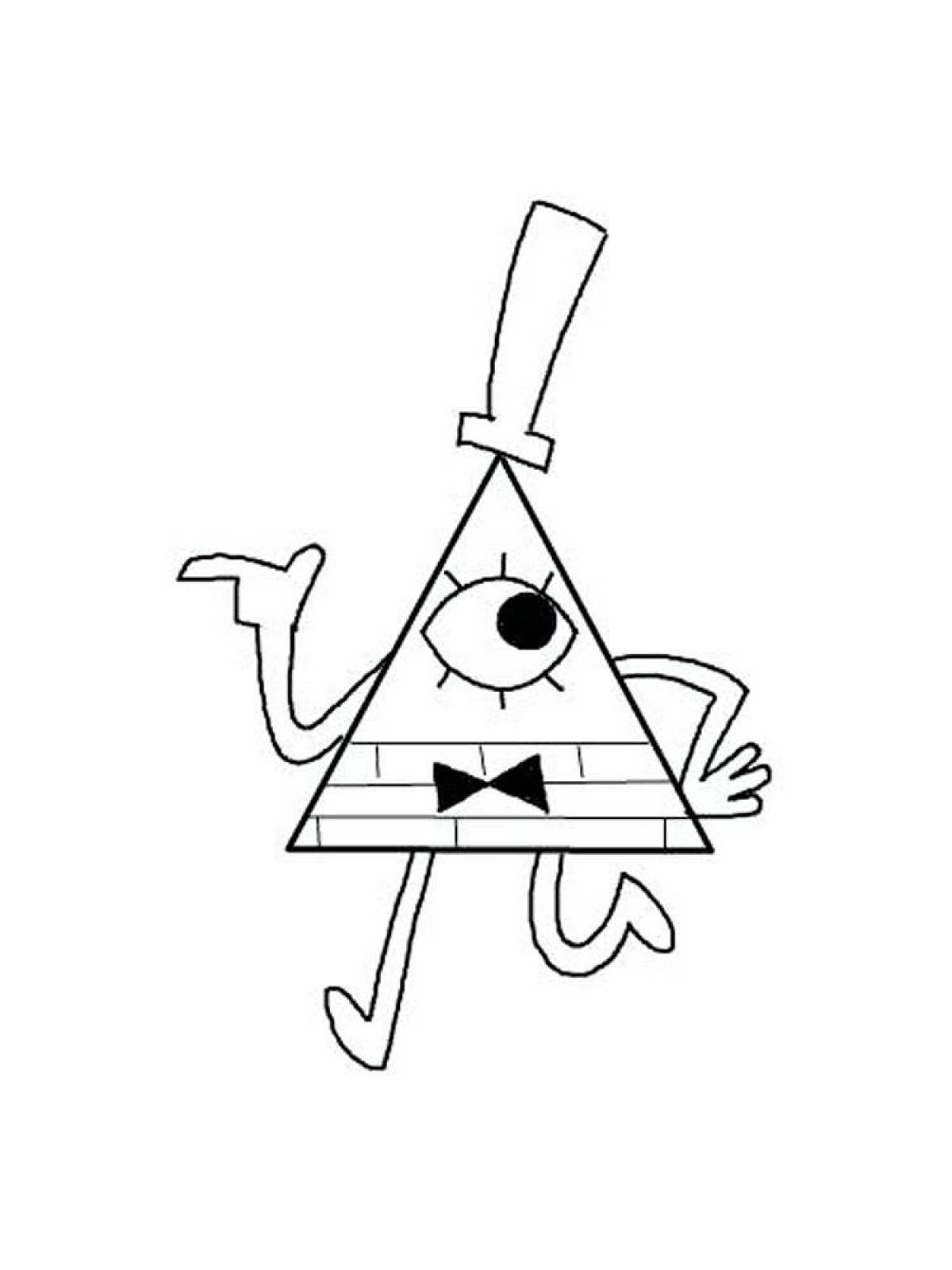 Bill cipher's bright coloring page