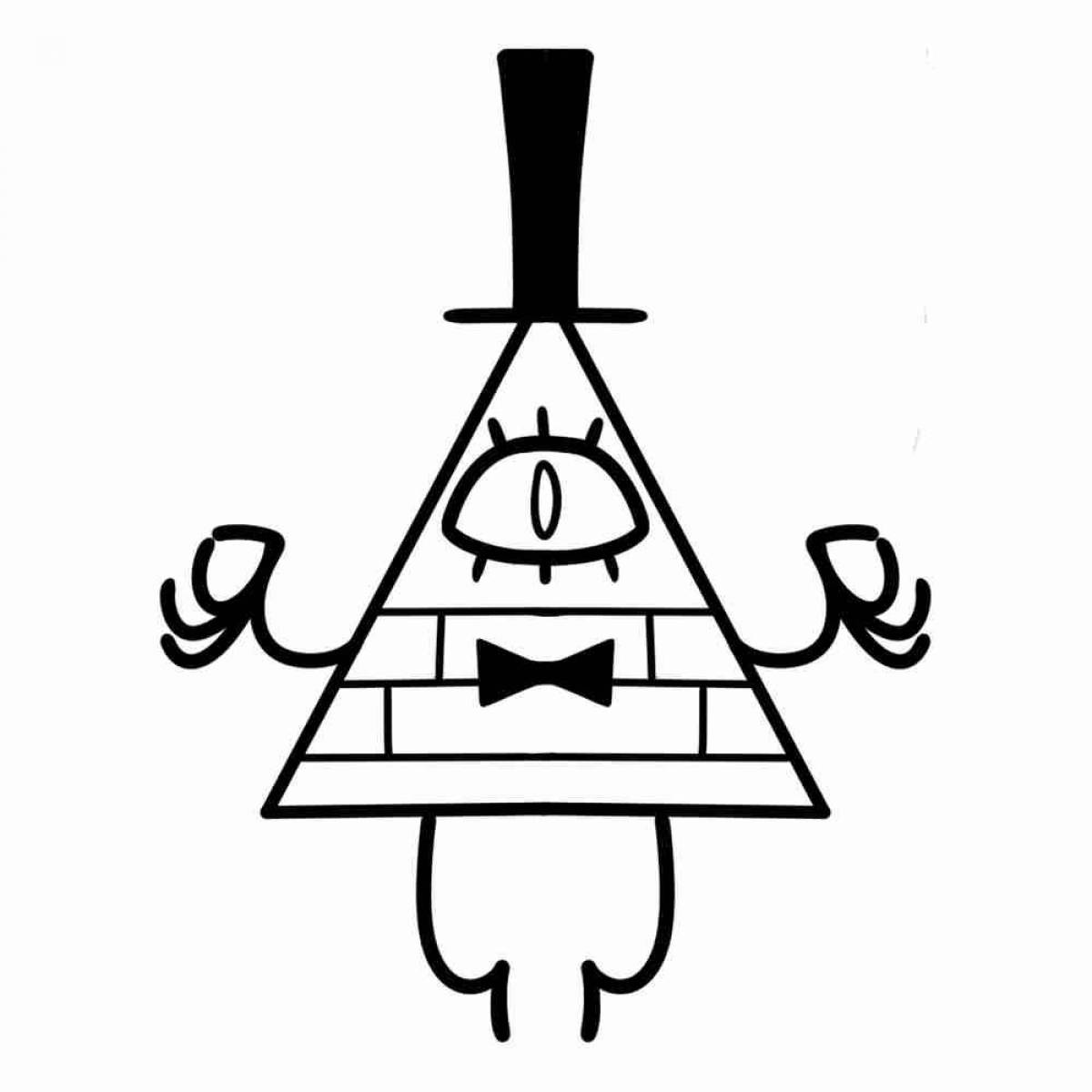 Charming bill cipher coloring book
