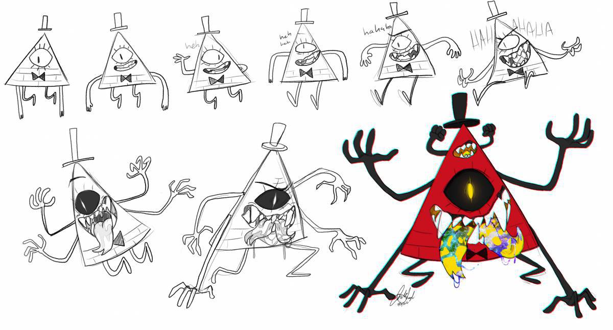 Coloring magical bill cipher