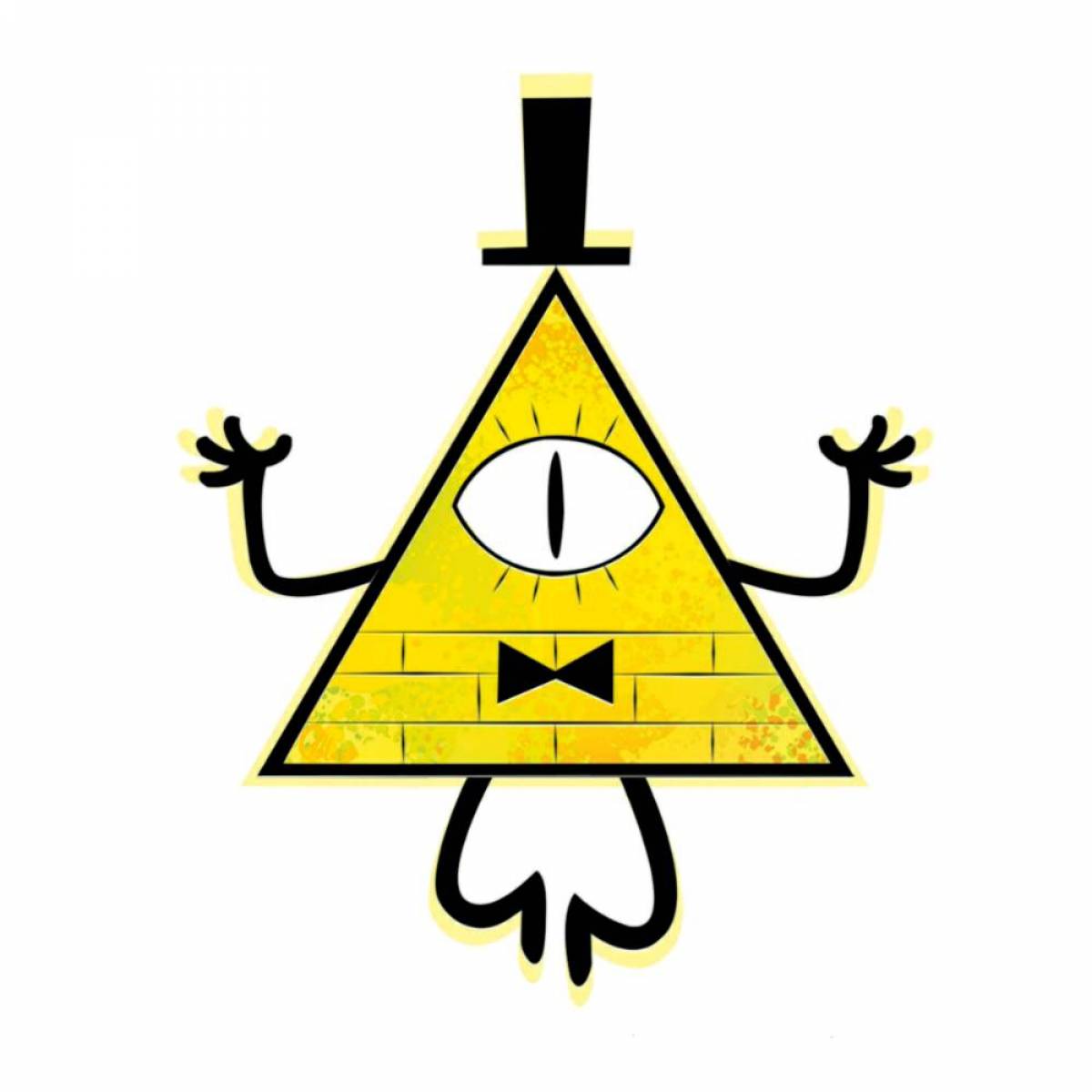 Bill cipher's shiny coloring page